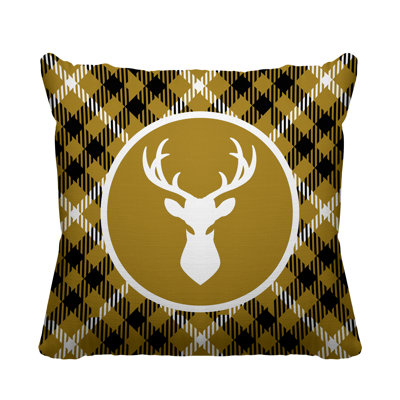 Coussin décoratif intérieur / extérieur Tartan Reindeer