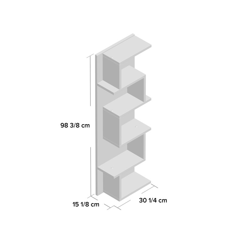 Lumo 5 Piece Wall Shelf, White