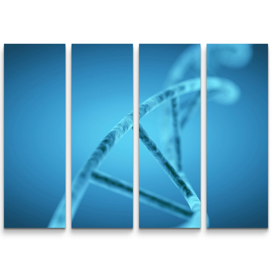 4-tlg. Leinwandbilder-Set Dna