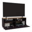 Meuble télé moderne avec tablettes ouvertes et profil compact, console multimédia minimaliste pour le salon ou la chambre à coucher-169792559