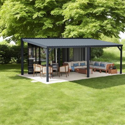 Spacious Canopies & Gazebos(must Include Frame) Steel Modern Backyard