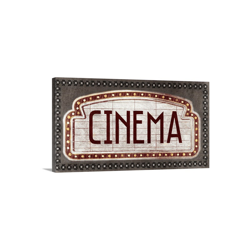 Cinéma par Banducci - publicité imprimée, Toile, H 32 po x l 60 po x P 1,5 po