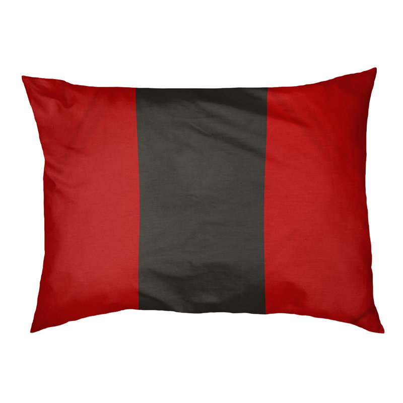 Coussin Atlanta, Petit (l 28 po x P 18 po x H 6 po), Rouge / Étain