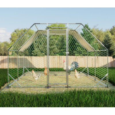 Discover Our Galvanized Large Metal Walk in Chicken Coop Cage Perfect for Your Hen House Farm Poultry Run Hutch! -  Tucker Murphy Pet™, 3283FE3D70564F6BA98D120CC8A3132C