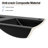 60" Black Integrated Double Sink Bathroom Vanity Top with Zinc Alloy Faucet and Solid Brass Pop Up Drain