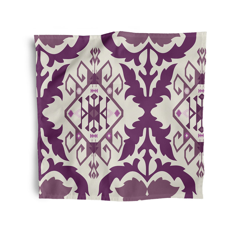 Gerome Polyester Ikat Square Napkin, Purple
