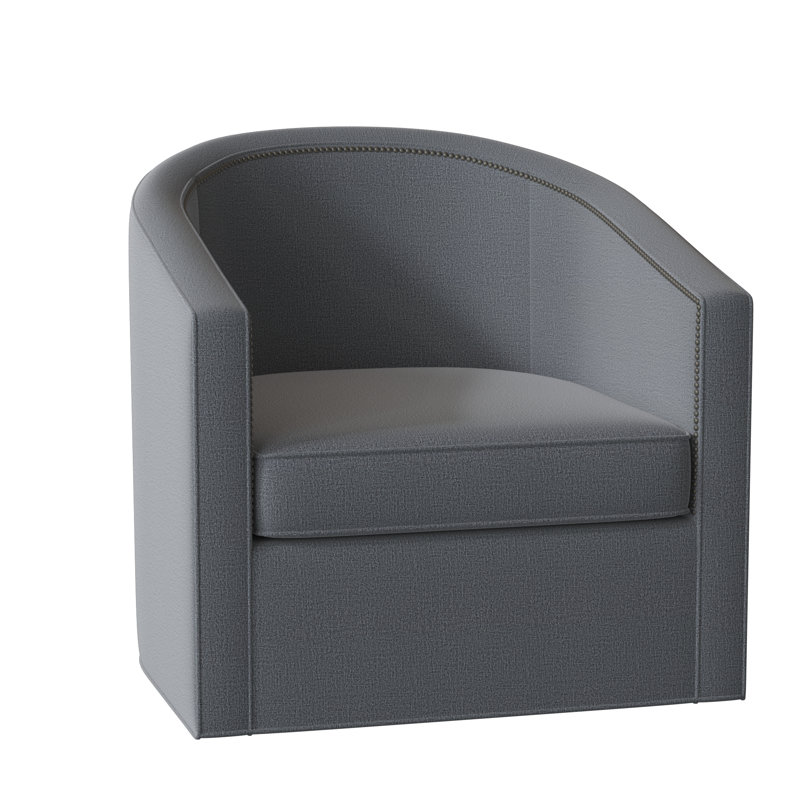Fauteuil demi-tonneau de 34 po Ambre, Petit nickel noir, Port d'Élise