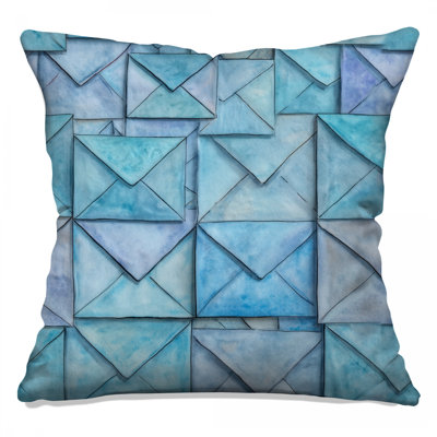 Envelopes Throw Pillow, Abstract Double Sided Pillows