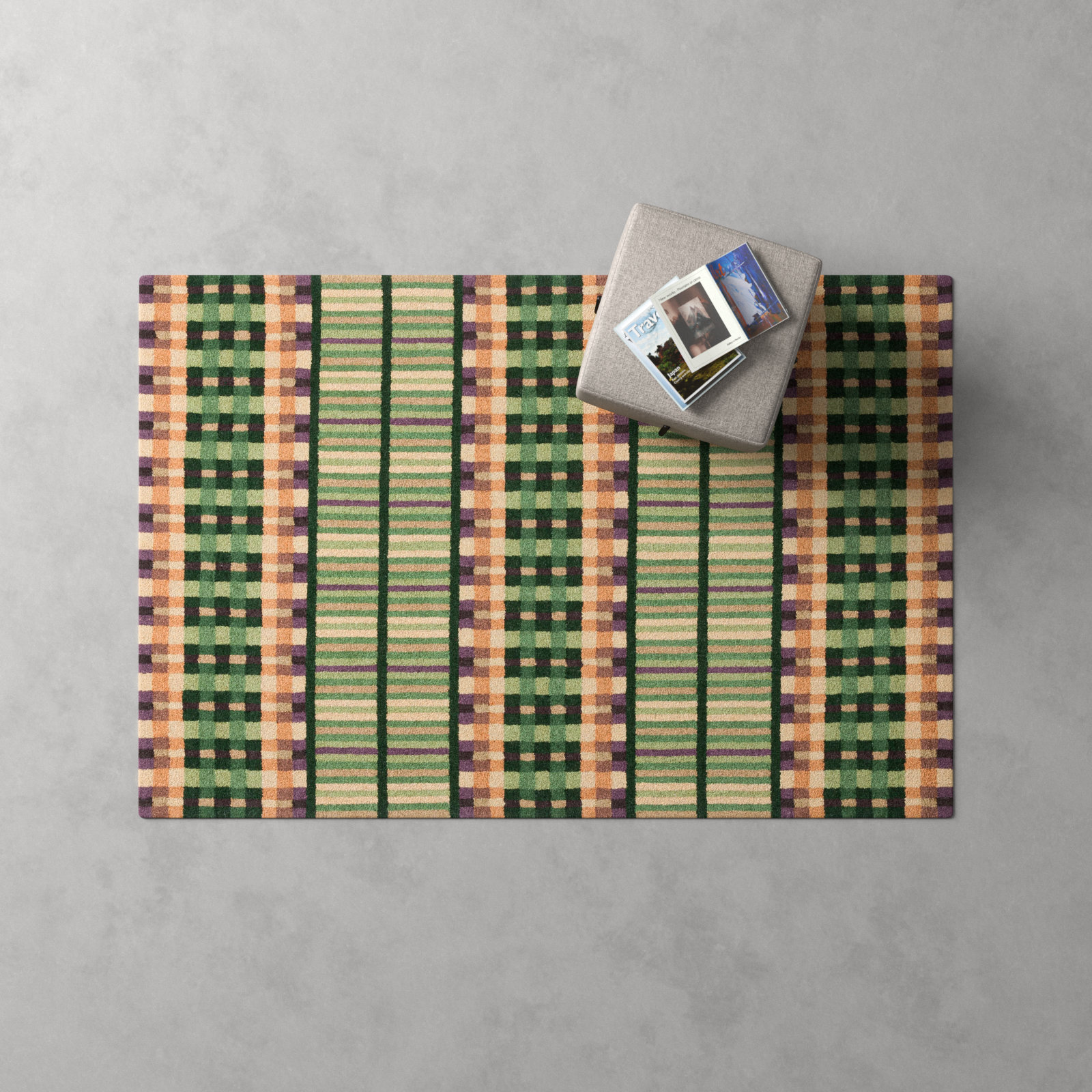 Karson Hand-Tufted Geometric Rug, Rectangle 4' x 6'