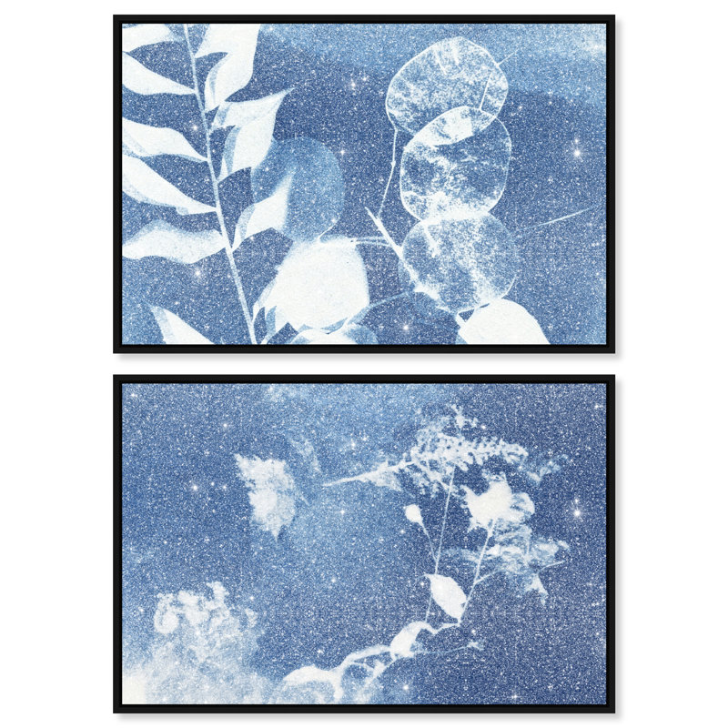 Faded Poetry Set Floral & Botanical Canvas Print by Oliver Gal, Black Frame, 15 x 10, 16"H x 11"W, Black Floater Frame