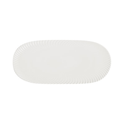Porcelaine grand plateau blanc arc