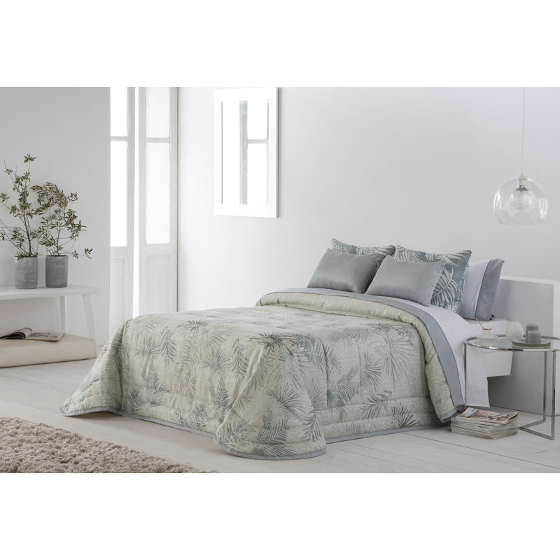 Epstein Polyester Floral Bedspread, 205 x 240 cm, Gold