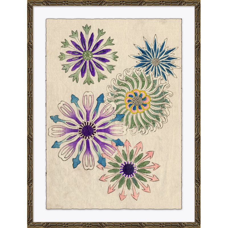 Asian Woodblock Snowflakes Giclee Print by Soicher Marin Archives