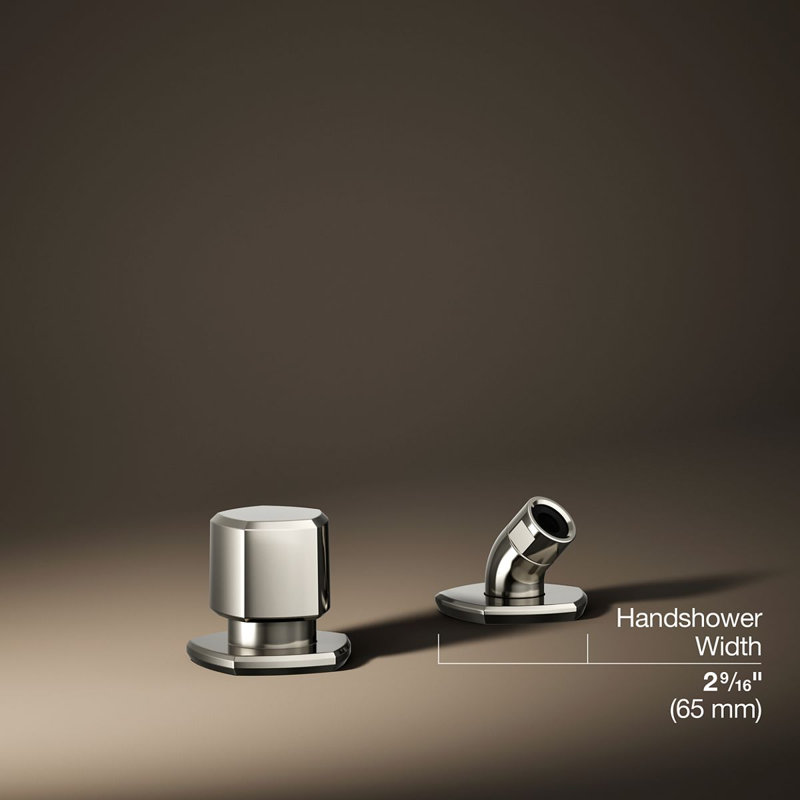Occasion Deck-Mount Handshower Holder And Two-Way Diverter Valve, Vibrant Polished Nickel