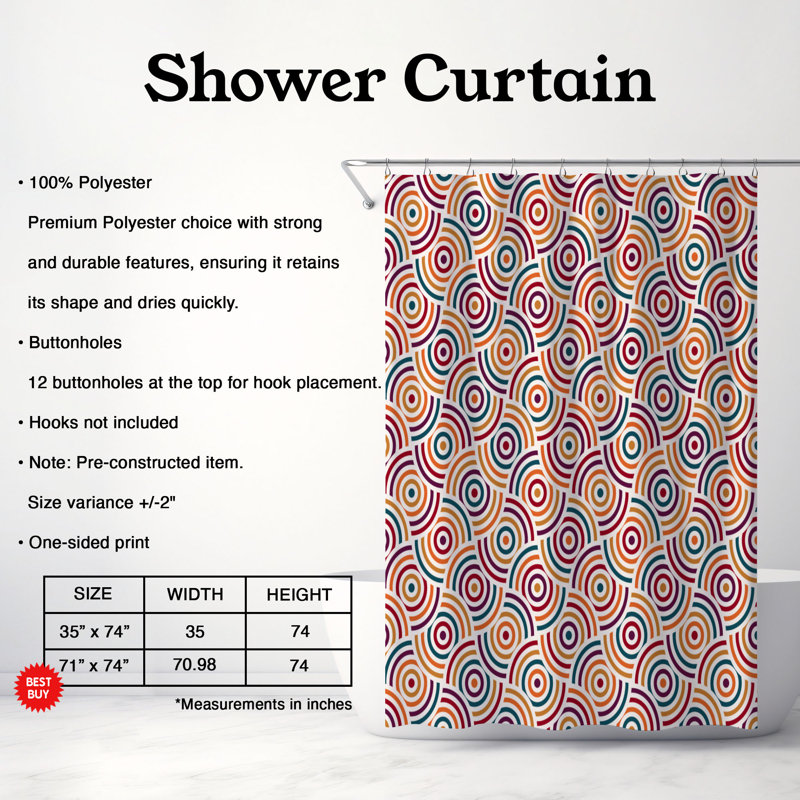 Harvest Amber - Premium Shower Curtain, 74"H x 71"W
