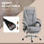 Fauteuil de massage avec repose-pieds, fauteuil de bureau de direction avec 6 points de vibration et chaleur, fauteuil d'ordinateur inclinable, fauteuil de bureau pivotant, hauteur réglable-46422751