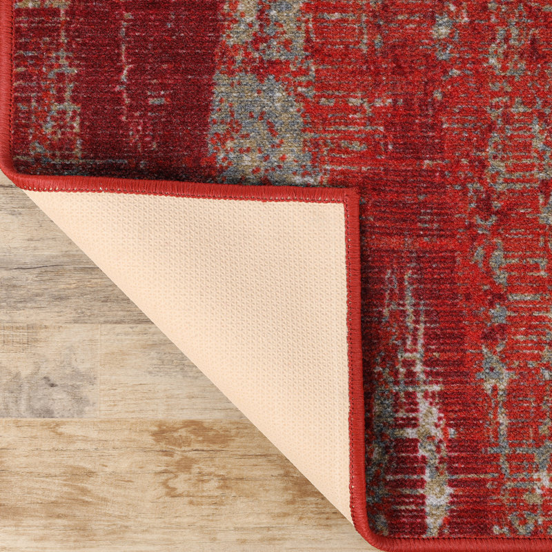 Abstract Brayton Nylon Area Rug, Runner 2'7" x 8'