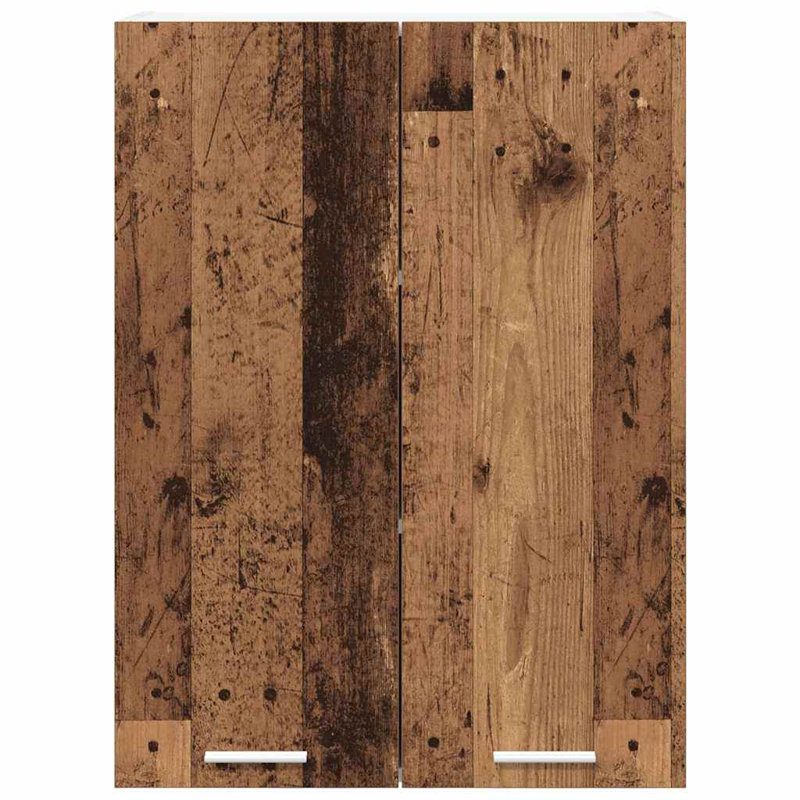 Vidaxl Hanging Cabinet With Storage Riga Artisan Oak 60 X 31 X 80 Cm, 80cm H x 60cm W x 31cm D, Old Wood