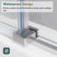 Porte de douche coulissante sans cadre l 60 po x H 72 po avec verre trempé 5/16 po-102144193