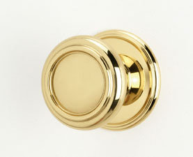 Traditional Brass Rose / Rosette, Polished Brass, 3.3"H x 3.35 W x 1"D