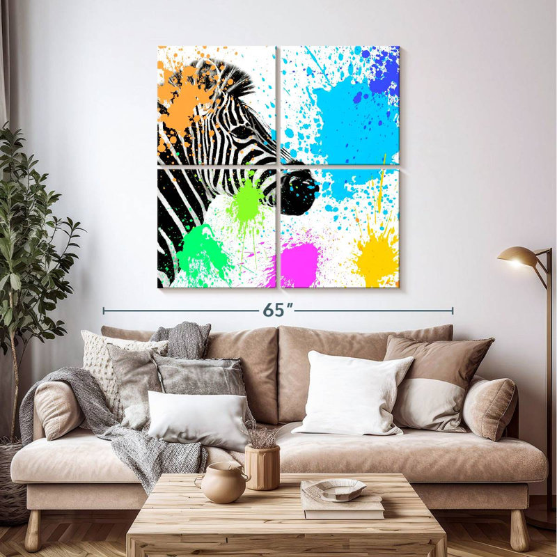 Brampt Zebra I, 45" H x 45" W