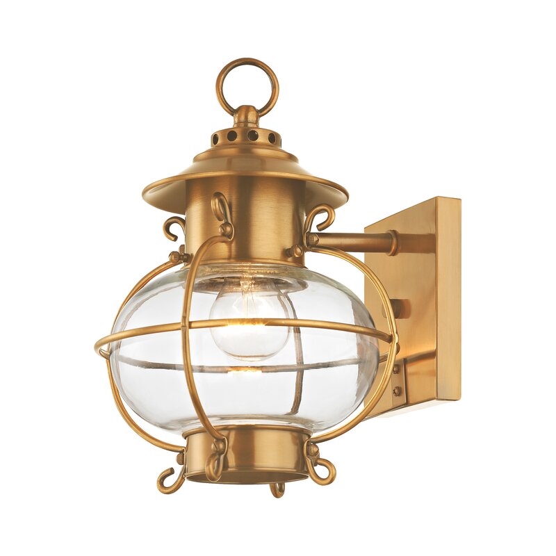 Longshore Tides Shielo Solid Brass Wall Light & Reviews | Wayfair