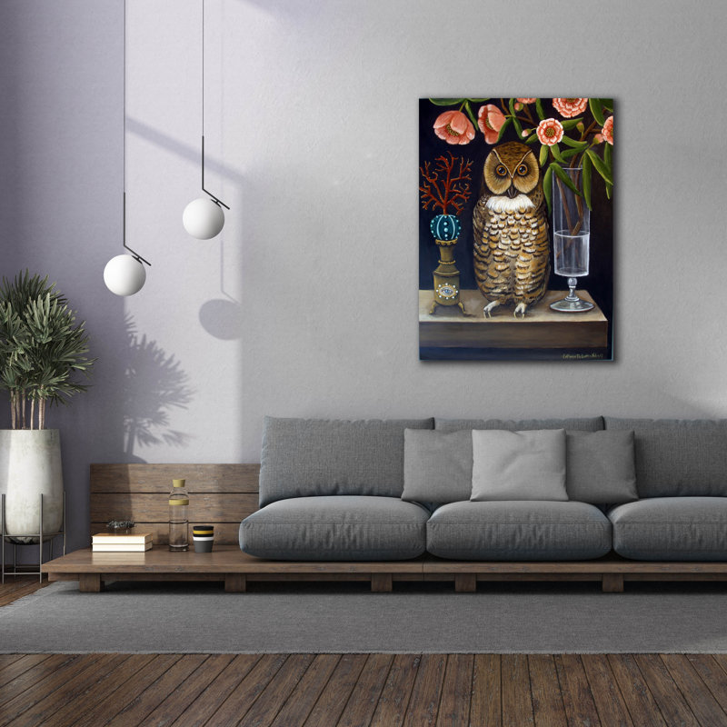 «Curious And Wise» par Catherine A Nolin, H 54 po x l 40 po x P 1,5 po
