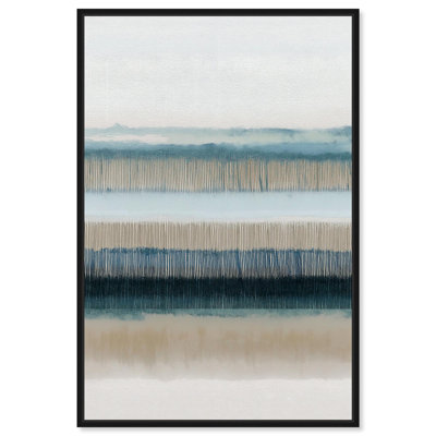 Tapestry of the Coast I Canvas Print Blue Wall Decor by Art Remedy, Black Frame, 36 x 54