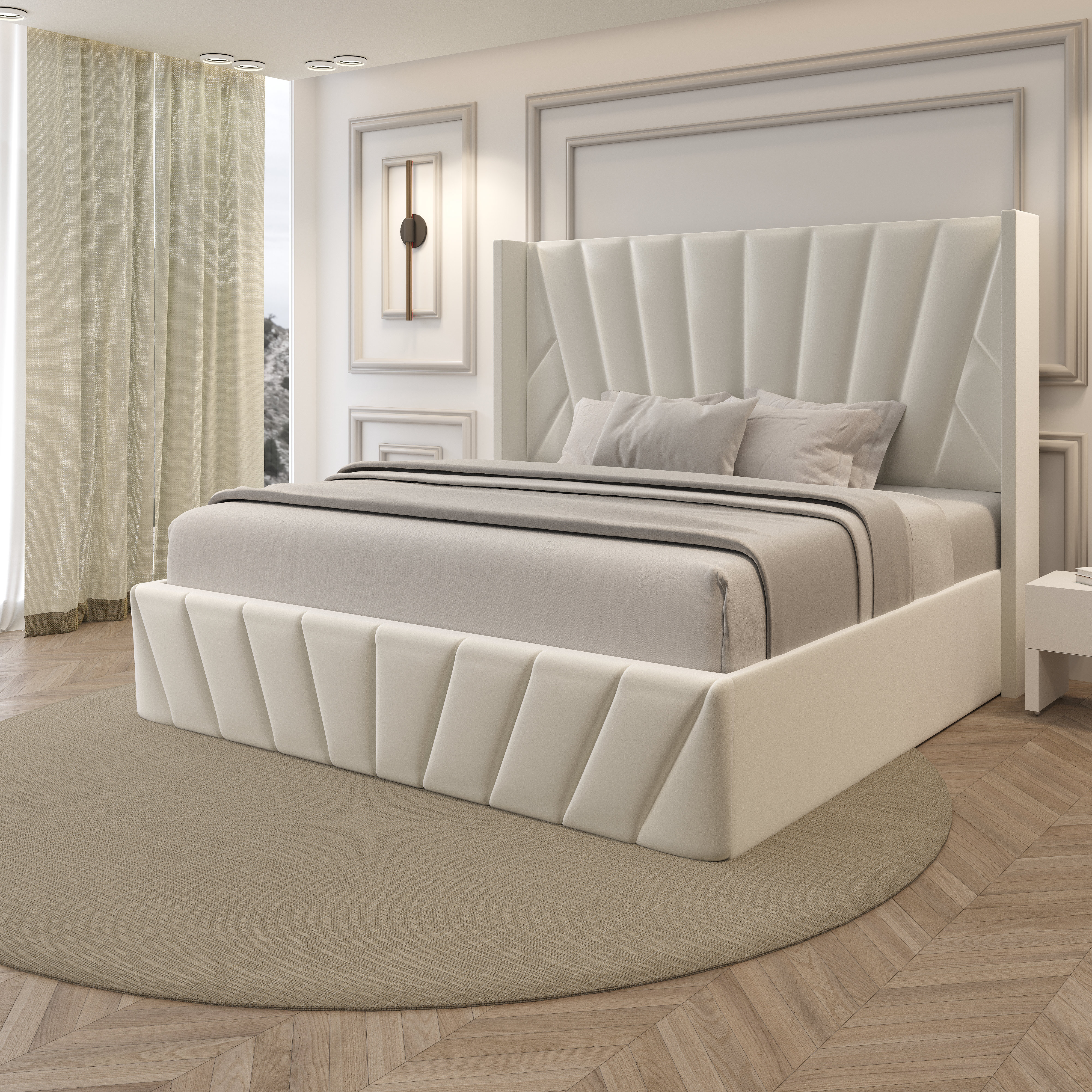 Brayden Studio® Iginia Upholstered High Headboard Storage Bed w/Hydraulic Gas Lift, Wood Slat System & Under Bed Storage & Reviews | Wayfair