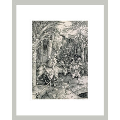 La fuite en Égypte de la série «Life of the Virgin» par Albrecht Dürer - Estampe numérique encadrée