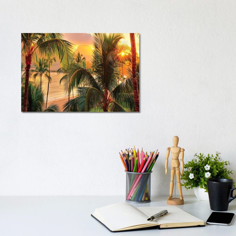 «Kauai Tropical Island» par Olena Art - impression sur toile tendue, H 8 po x l 12 po x P 0,75 po