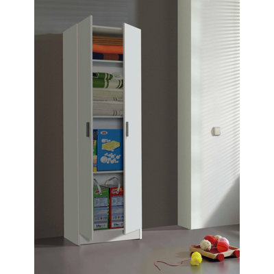 Salem Auxiliary Cabinet With 2 Doors, Shoe Rack With 3 Shelves, Modern High Shoe Rack, 59X37H180 Cm