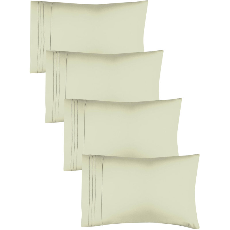 Ensemble de 4 taies d'oreiller Soft Soft, Très grand lit, Vert sauge clair