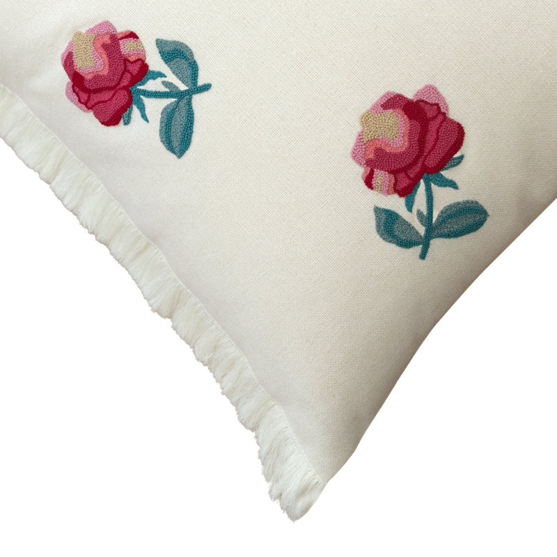 Silken Rose Pillow Cover 20x20 Inch