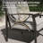 Set Of 2  All-Weather Metal Armchairs, Black Frame With Gray Cushions-182209575-182209574