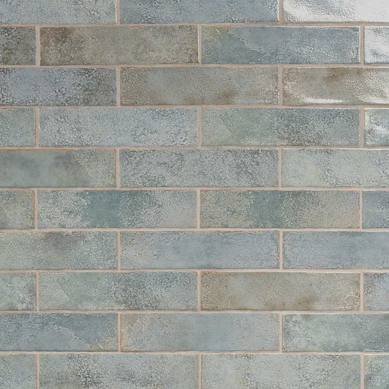 Kalay 3x12 Glossy Ceramic Subway Tile, Green