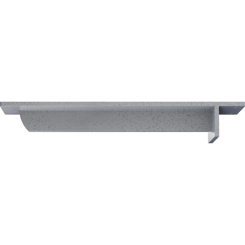 Support de soutien en acier Heaton, H 2 po x l 3 po x P 14 po, Hammered Silver