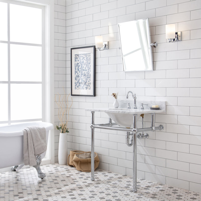 Ensemble de meuble-lavabo simple 30 po Copeland, Chrome, Robinet inclus