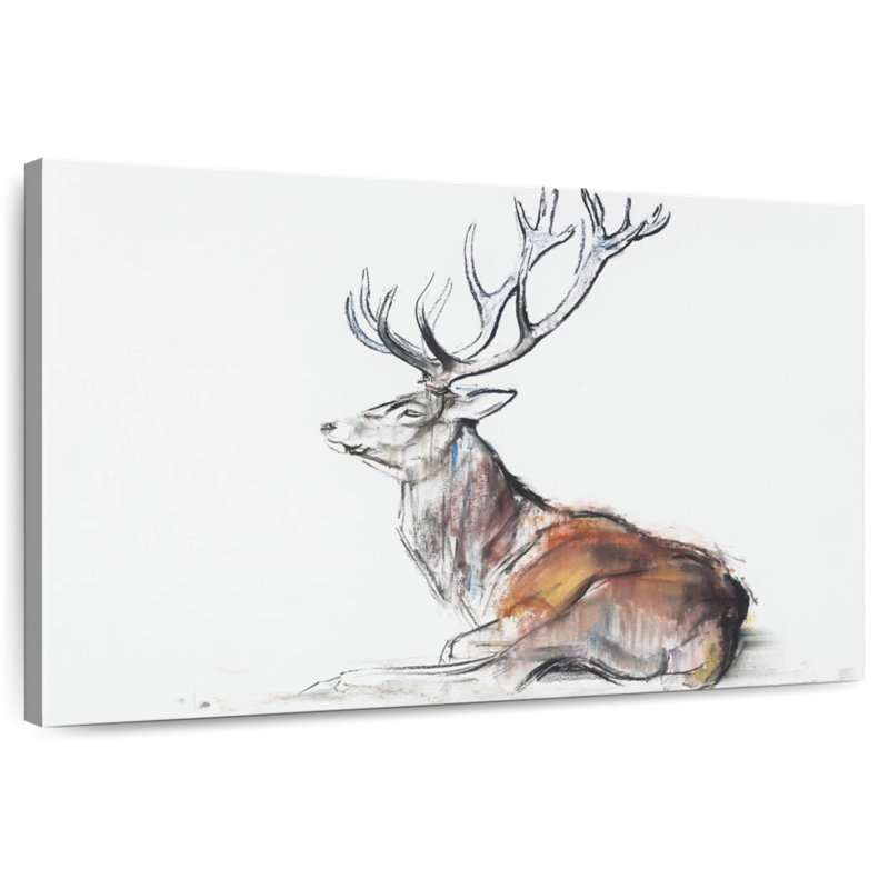 Brampt Seated Stag, 16" H x 24" W