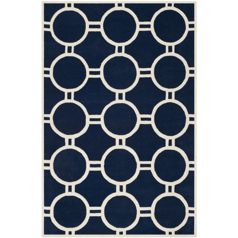 Carolene Hand Tufted Wool Geometric Rug, Rectangle 6' x 9'
