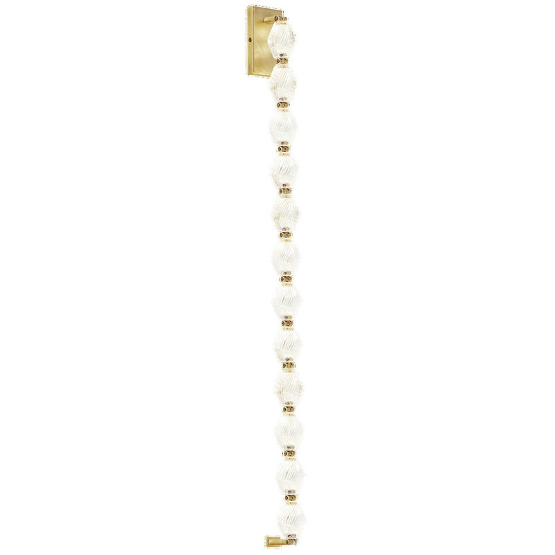 Collier LED Armed Sconce, Natural Brass, 28"