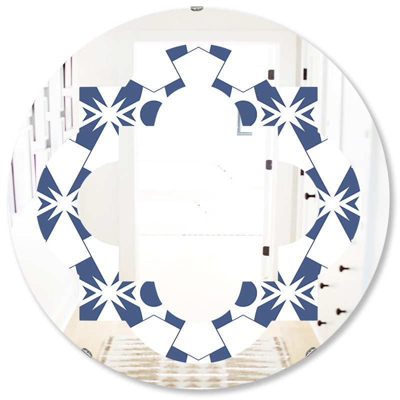 Miroir mural sans cadre quadrilobe géométrique design i modern, H 31,5 po x l po