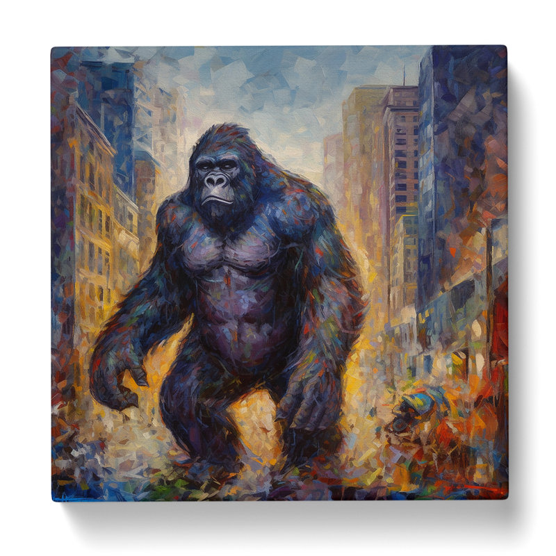King Kong Neo-Impressionism - Wrapped Canvas, 50cm H x 50cm W x 3cm D