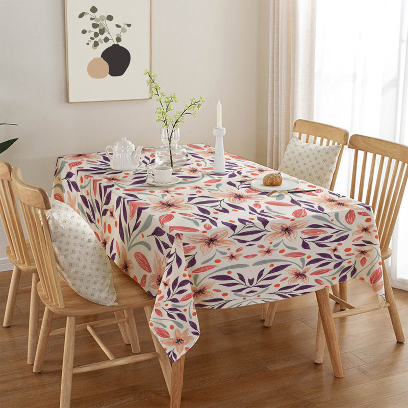 Premium Tablecloth, 50% Cotton / 50% Polyester, 55.1 x 118.1 inches | Machine Washable at 86°F, Tumble Dryer Safe, Ironable | Perfect for Dining Room, Parties & Events, Elegant Design for Any Occasion