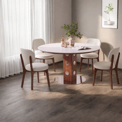 Ensembles de table et chaises extensibles en pierre pour salle à manger (table et chaises incluses), Maison