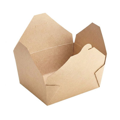 Contenant en papier kraft plié de 34 oz, format n° 8 - 300 contenants