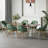 Modern Upholstered Dining Chair with Walnut Wood Legs-973962666-973962677