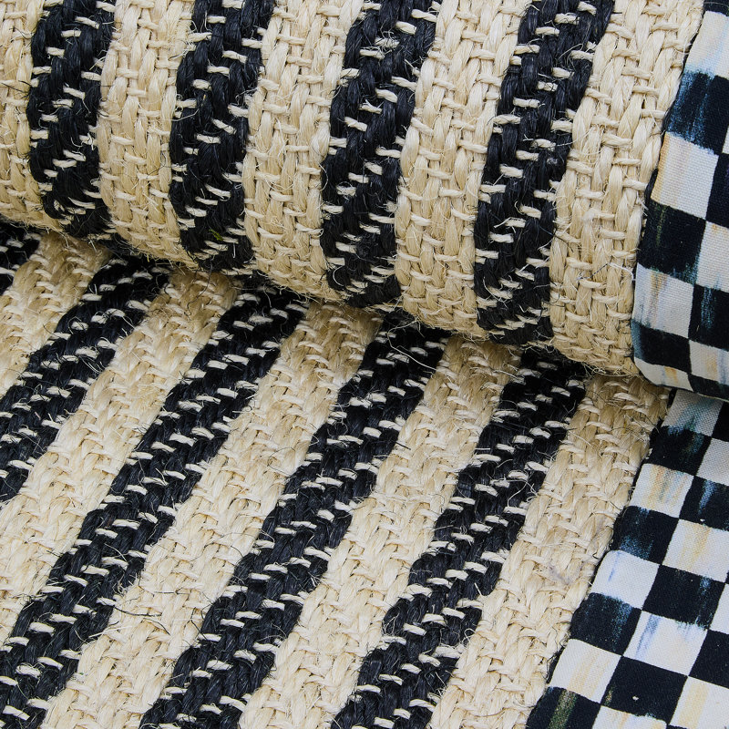 Courtly Check Herringbone Stripe Sisal Rug, Rectangle 2' x 3'