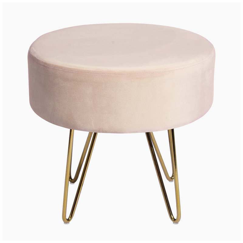 Repose-pieds Almetta, Velours rose