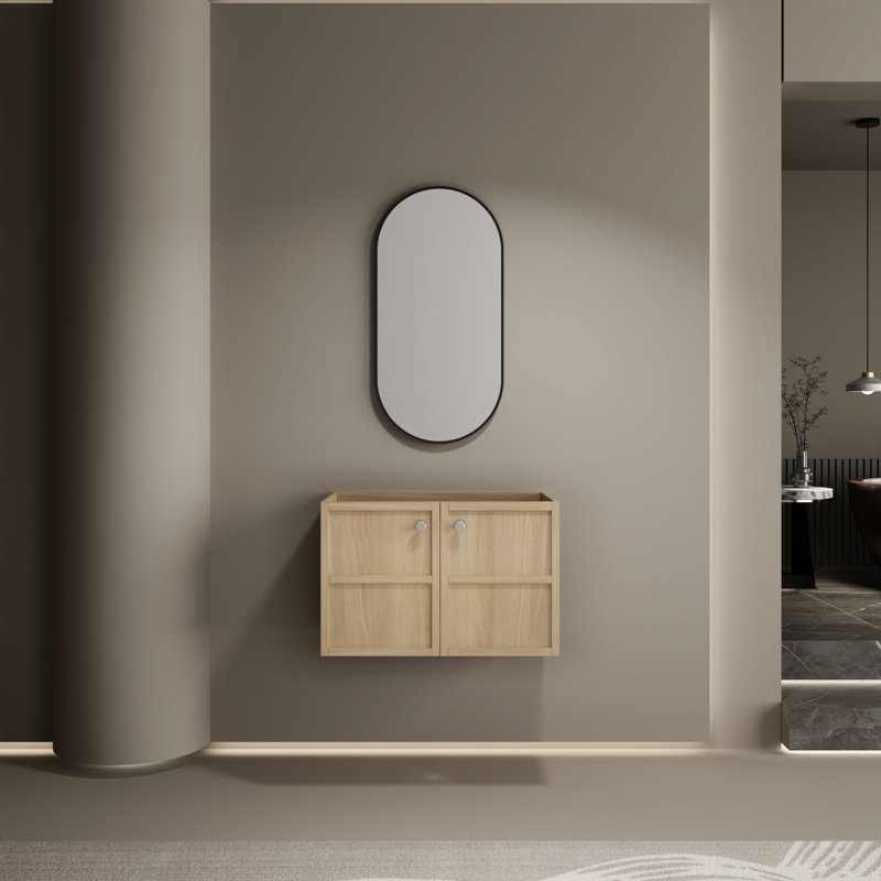 Meuble-lavabo de rangement en contreplaqué de chêne 30 po, 2 portes, tracas bien rangé - assemblage